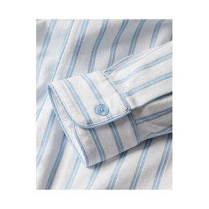 Vente en gros de pyjamas de luxe pour hommes, manches longues, 100% coton, ensemble de vêtements de nuit 2 pièces avec tissu respirant pour l'été - Product Image 6