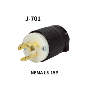 ปลั๊กล็อคคุณภาพสูง ผลิตภัณฑ์ไต้หวัน รุ่น J-701 NEMA L5-15P 15A 125V สำหรับการเชื่อมต่อไฟฟ้าในที่อยู่อาศัย - Product Image 1