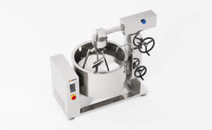 Chaudière à vapeur rotative à induction Amicook (type inclinable à 3 lames) avec moteur et panneau de commande antiadhésifs 380V/440V - Product Image 2