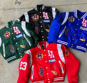 Veste de baseball personnalisée 2025 pour hommes, broderie, patchs en chenille, logos d'école et d'équipe - Product Image 6