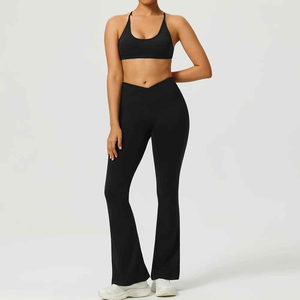 High Quality Customized Printing Lightweight Breathable Solid Women <b>Yoga</b> <b>Set</b> Highly Fashionable and Unique Style - Product Image 3