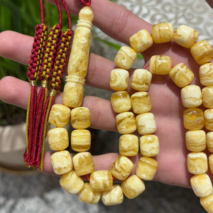 Perles de prière islamiques en résine de luxe, écologiques, peintes à la main, chapelet musulman fait main, collection Ramadan - Product Image 6