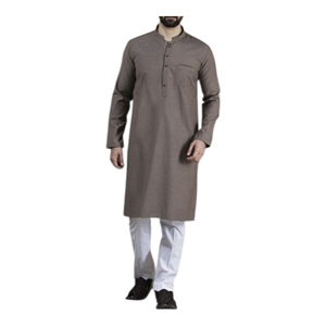 Kurta en coton pour homme, vêtement traditionnel indien pakistanais, décontracté, longueur cheville, coupe régulière, blanc, Salwar - Product Image 5