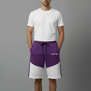 Athletic Men Fleece Short Casual Gym Sweat Shorts Soft Cotton Blend <b>Elastic</b> Waist Comfortable Running Workout Lounge Activewear - Product Image 4