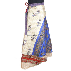 New <b>Skirts</b> Vintage <b>Wrap</b> <b>Skirt</b> Indian Silk Saree Bohemian Magic Women Reversible Silk Magic 38 Inch <b>Wrap</b> <b>Skirt</b> Halter Tube Indian - Product Image 2