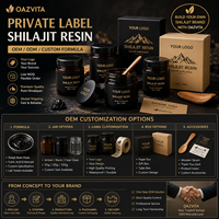 Coffret Cadeau Premium OAZVITA – Ensemble de Résine de Shilajit en Pot de Verre avec Cuillère en Bois – Marque Privée OEM – Complément Alimentaire