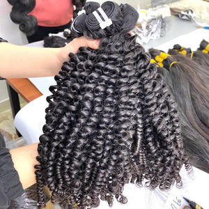 Extensiones de Cabello Virgen Camboyano Ondulado Profundo, Doble Trama a Máquina, Pedido a Granel, Estilo Ondulado Natural - Product Image 1