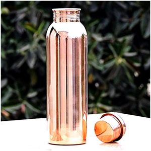 Wholesale Pure Copper Water <b>Bottle</b> 1000ml Leak Proof Ayurvedic Health Benefit Copper Vessel Seamless Yoga Sport Gym Water <b>Bottle</b> - Product Image 1