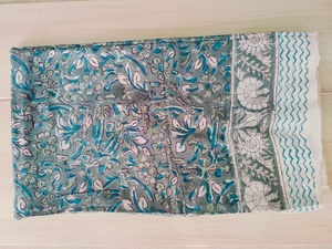 ผ้าพันคอผ้าฝ้ายทำมือระบายอากาศได้ดี ผ้าพันคอพิมพ์ลาย Bagru แบบดั้งเดิมจากชัยปุระ น้ำหนักเบา ผ้าพันคอผ้าฝ้ายนุ่มทำมือ - Product Image 2