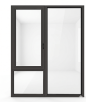 Ventanas Abatibles Horizontales FRPU de Alta Eficiencia Energética con Vidrio Templado para Edificios Residenciales Modernos