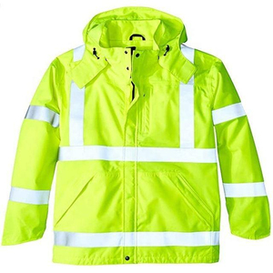 Chaqueta de Seguridad Reflectante de Alta Calidad al por Mayor, Fluorescente, de Alta Visibilidad, para Tráfico y Construcción, ANSI Clase 2 EN - Product Image 1