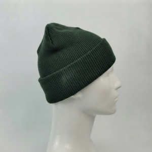 MEYBA SPORTS Unisex Dark <b>Green</b> Ribbed Knit <b>Beanie</b> Hat 100% Acrylic Soft Solid Color Winter Warm Cuffed Folded Adjustable Adult - Product Image 6