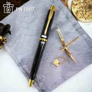 Nuevo Bolígrafo Metálico Popular en Venta, Bolígrafo Promocional con Logotipo Personalizado, Bolígrafo de Bolas Dorado y Negro de Alta Calidad - Product Image 1