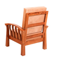 Canapé moderne en bois et velours avec coussins confortables, design gonflable, parfait pour créer un salon chaleureux pour une utilisation scolaire