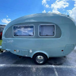 Mini caravane mobile, maison de voyage, véhicule en aluminium doré, 4-6 personnes, réglable - Product Image 2