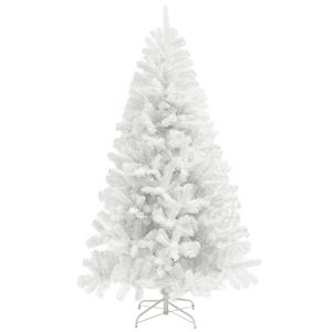 Albero di Natale Artificiale Bianco in PVC da 2,7 m Non Illuminato con 2132 Punte di Rami e Base in Acciaio ad Apertura Automatica per Decorazioni Domestiche - Product Image 1