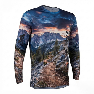 เสื้อเจอร์ซีย์จักรยานเสือภูเขาแบบแห้งเร็ว น้ำหนักเบา พิมพ์ลายดิจิตอลไร้รอยต่อ ผลิตจากโพลีเอสเตอร์ 100% สำหรับผู้ชาย - สำหรับการแข่งขันดาวน์ฮิลล์และเอ็มเอ็กซ์ - Product Image 3