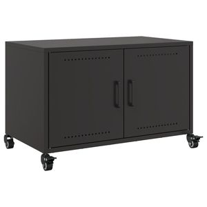 Mobile TV Rettangolare Nero in Acciaio Laminato a Freddo - Product Image 2
