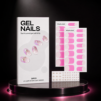 Kit d'ongles rose magenta, faux ongles en gel à presser à bout français incurvé, kit d'ongles délicats à perles, kit de manucure rose néon, kit d'ongles rose magenta