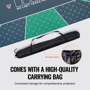 Tavolo da Poker Pieghevole per 6-8 Giocatori con Borsa per il Trasporto 70 X 35 Pollici Tavolo da Gioco Facile da Montare e Portatile - Product Image 3