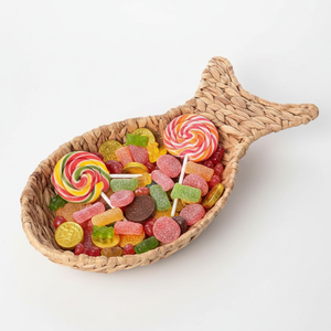 Eco-Friendly Water Hyacinth Woven Basket Food <b>Storage</b> Organizer for Fruits Bread Natural Kitchen Decor Sustainable Living Option - Product Image 5