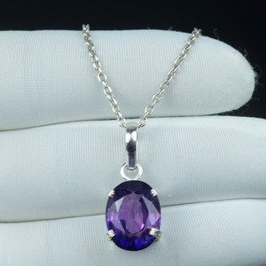 Collier en argent sterling 925 avec pendentif tanzanite bicolore style bohème, pierre de naissance de décembre, cadeau préféré, bijoux - Product Image 5