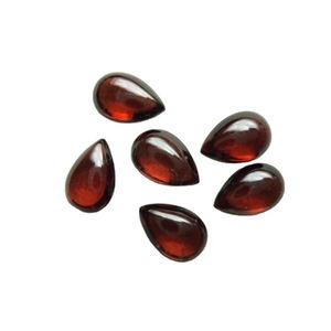 Alta calidad mejor precio suelto rojo granate natural cabujón piedra preciosa en forma de pera para la fabricación de joyas uso venta al por mayor OEM - Product Image 3