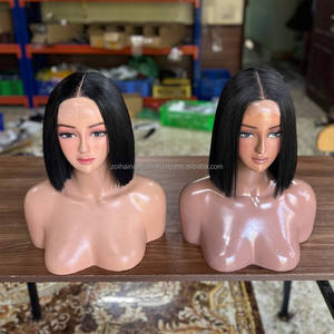 Pelucas de Cabello Humano Virgen Vietnamita al por Mayor, sin Pegamento, con Frente de Encaje HD, Densidad Ajustable, Estilo Bob Corto - Product Image 2