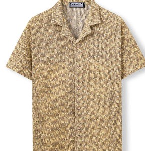 Men's Short Sleeve Printed Casual Shirt Turn-<b>down</b> Collar Summer Woven Patterned Button Front Design - Product Image 4