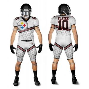 Bas quantité minimale de commande pratique porter des vêtements de sport uniforme fournisseur graphique personnalisé impression par sublimation taille jeunesse maillot de football américain - Product Image 1