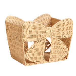 Panier de rangement en forme de papillon naturel, porte-livres en rotin écologique et organisateur de jouets pour enfants grande capacité, vente en gros Vietnam - Product Image 3