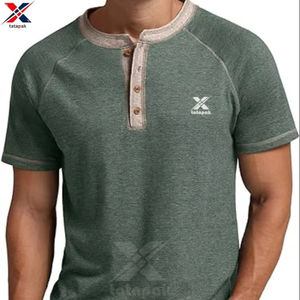 Camiseta de Manga Corta para Hombre, Tejido de Punto de Algodón y Elastano, Secado Rápido, Cuello Redondo, Absorbe la Humedad, para Clubes y Eventos - Product Image 1