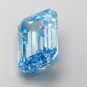 Diamant de laboratoire de 5,02 carats, taille émeraude, bleu vif fantaisie, clarté VS1, polissage excellent, pierre précieuse CVD de qualité supérieure, bijou de luxe - Product Image 3