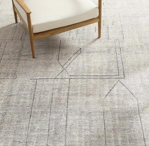 Textured Dhurrie <b>Rug</b> Modern Flat Weave Cotton Wool Area <b>Rug</b> <b>Black</b> & Ivory Geometric Carpet Artisan Handwoven Floor <b>Rug</b> - Product Image 4