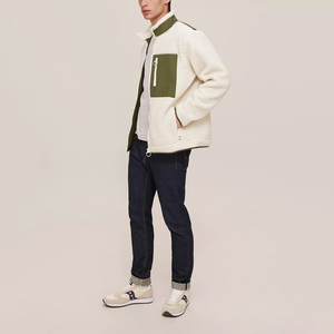 Luxury 2026 Men's New Style Oversized <b>Sherpa</b> <b>Fleece</b> Jacket Customizable Stand Collar Breathable Knitted Plus Size Winter Zipper - Product Image 2