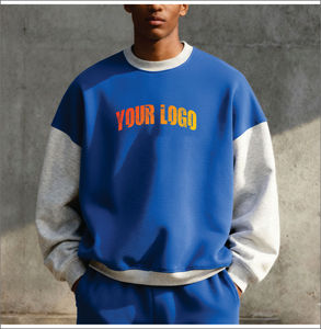 Sudadera con Capucha para Hombre, Talla Grande, Cuello Redondo, 100% Algodón, 500 GSM, Sudadera Transpirable con Bordado Personalizado - Product Image 1