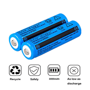 2 batterie ricaricabili agli ioni di litio 3.7V 18650 da 3500mAh per faro/torcia (Solo logistica USPS, solo TK/TMEU) - Product Image 2
