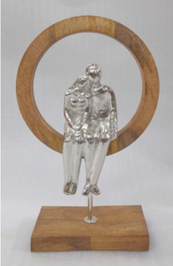 Escultura de Mesa Moderna Abstracta de Aluminio, Hecha a Mano, Pequeña, Ecológica, Duradera, para Hogar, Oficina, Navidad, Arte Metálico, Decoración del Hogar - Product Image 3