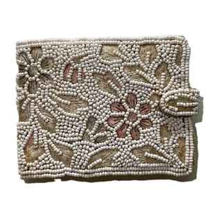 Handmade <b>Glass</b> Bead Pouch Key Ring Card Case <b>Small</b> Money Bag Ladies Cosmetic Holders Cactus Beaded Coin Purse Pink Zipper Wallet - Product Image 6