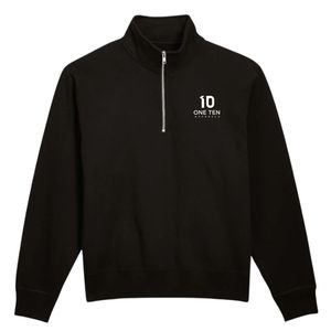 เสื้อสเวตเชิ้ตซิปหนึ่งในสี่สำหรับผู้ชาย สีดำ ผ้าฟลีซพรีเมียม แขนยาว สวมใส่สบาย อุ่นสบาย เหมาะสำหรับใส่ในชีวิตประจำวัน สไตล์สตรีทแวร์ - Product Image 1