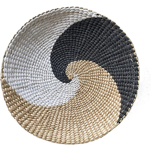 Antique Woven Wall Basket Decor Set Of 6 Natural Wall Art <b>Hanging</b> For Living Room & Bedroom Round & Decorative Wall Art - Product Image 4
