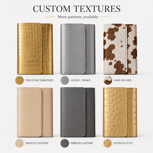 Personalized <strong>Croc</strong> Pattern Leather Diary Cover A5 Trifold Travelers Notebook Planner Logo Gift Supplier Bulk Luxury - Product Image 4
