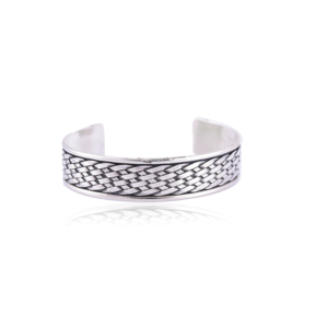 <b>Silver</b> Mountain 925 Sterling <b>Silver</b> Braided Charm <b>Bracelet</b> Oxidized Handcrafted Cute Open Design 30g Party Gift SKU7439 - Product Image 5