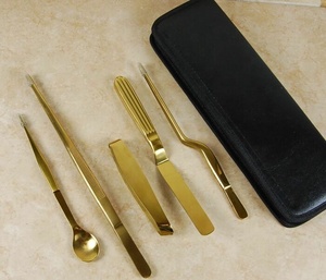 Juego de 5 utensilios de cocina de acero inoxidable: pinzas, cucharas de dibujar, espátula offset y herramientas para postres Altomme Instruments - Product Image 4