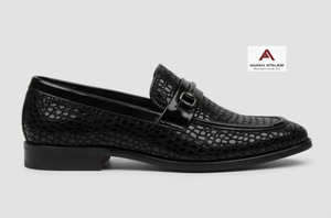 Asken Atelier Mocassins pour hommes faits main, de qualité supérieure, à enfiler, à bout gaufré, pour chaussures de ville formelles, antidérapants, avec logo personnalisé, pour le bureau - Product Image 4