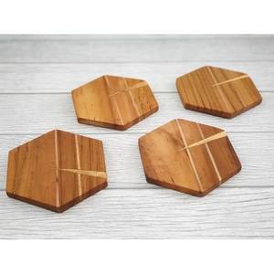 Sous-verres de cuisine rectangulaires en bois résistants à l'humidité, absorbants, durables, design classique - Product Image 5