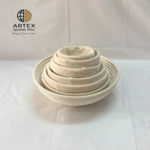 Cesta de fermentación de pan de ratán hecha a mano en Vietnam, juego de banneton ovalado, ecológico, antiadherente, ARTEX QUANG PHU - Product Image 3