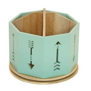 Ensemble de deux porte-stylos, crayons et marqueurs en bois au design élégant, forme irrégulière, finition naturelle, pour l'école, le bureau et la maison - Product Image 6