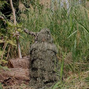Poncho de camouflage forestier pour adulte, idéal pour la chasse et l'observation des oiseaux, cape de camouflage Ghillie - Product Image 5