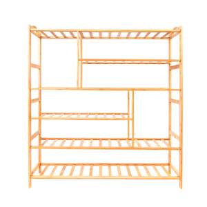 Zapatero Portátil de Bambú de 6 Niveles, Multifuncional, Color Madera, de Alta Utilidad - Product Image 2